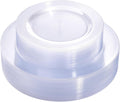 FLOWERCAT 60PCS Clear Plastic Plates - Heavy Duty Disposable Plates