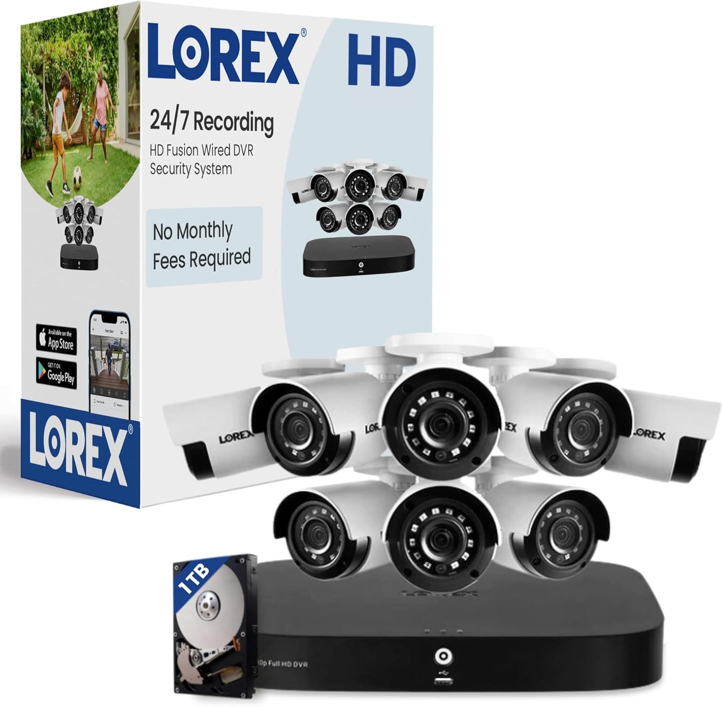 Lorex 1080p 8 Channel DVR System with 8 Bullet Cameras
