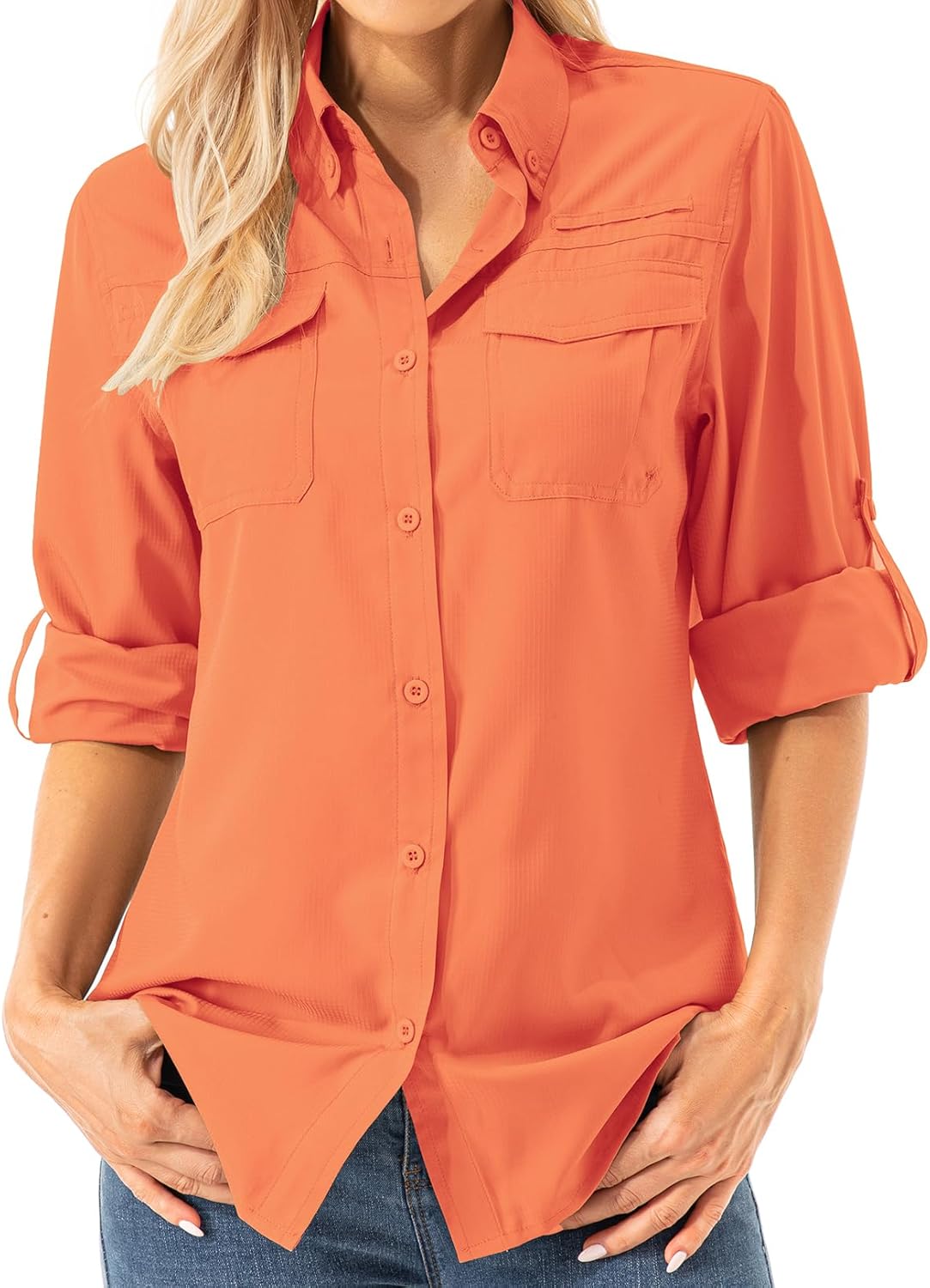 Womens UPF 50+ UV Sun Protection Long Sleeve Outdoor Shirts