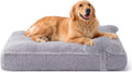 Extra Large Soft Touch Faux Fur Dog Bed with Comfort Pillow