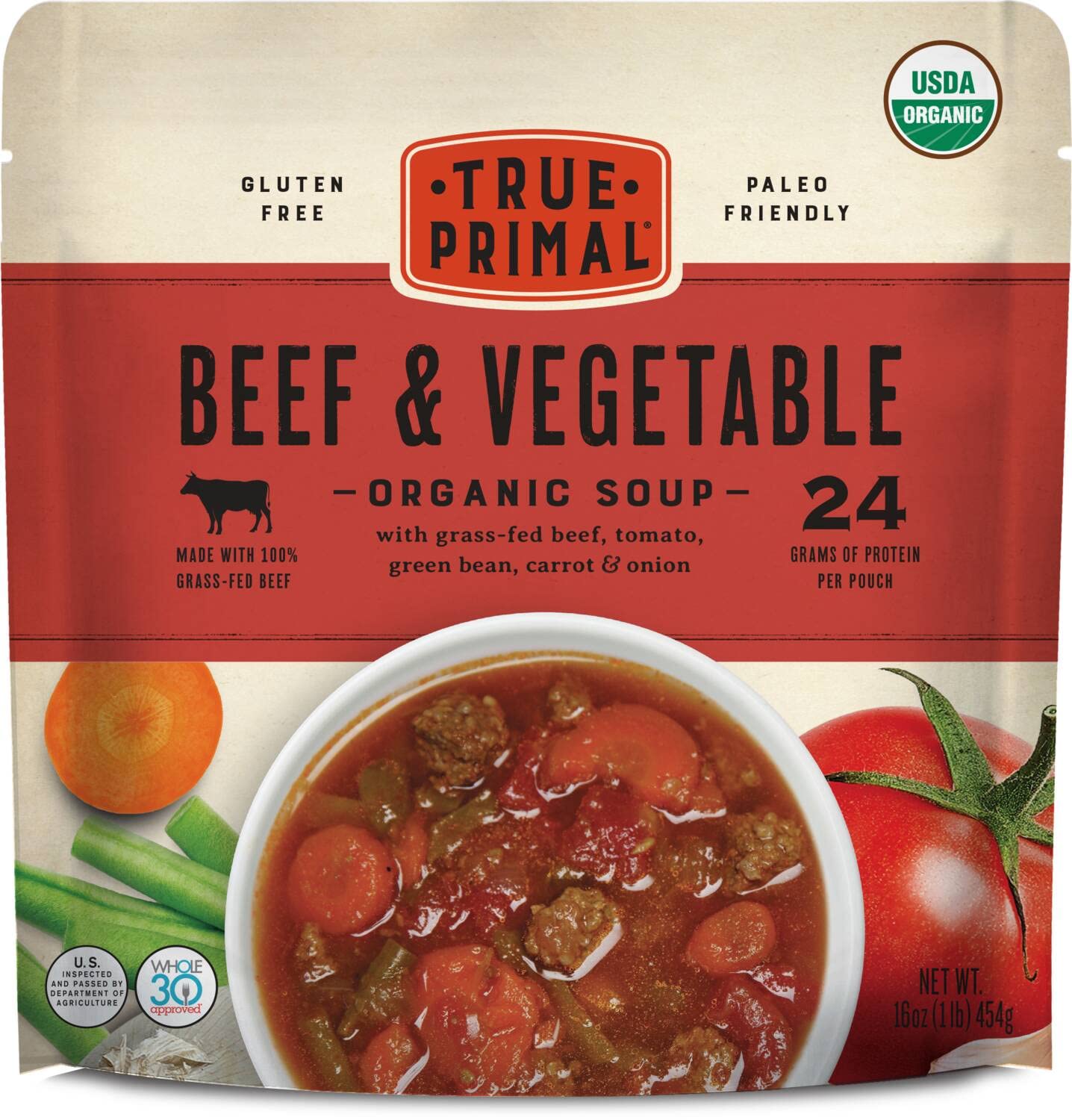 True Primal Beef & Vegetable Organic Soup - Ready to Eat Delight