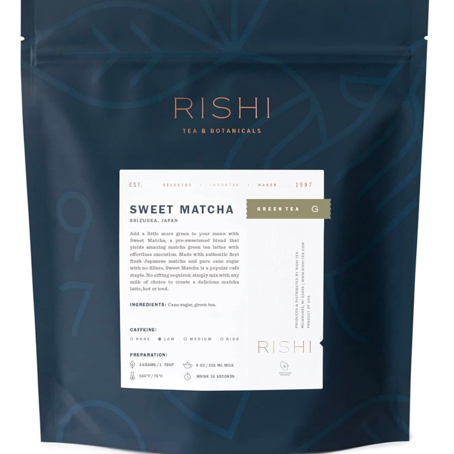 Rishi Tea Sweet Matcha - Organic Japanese Green Tea Powder