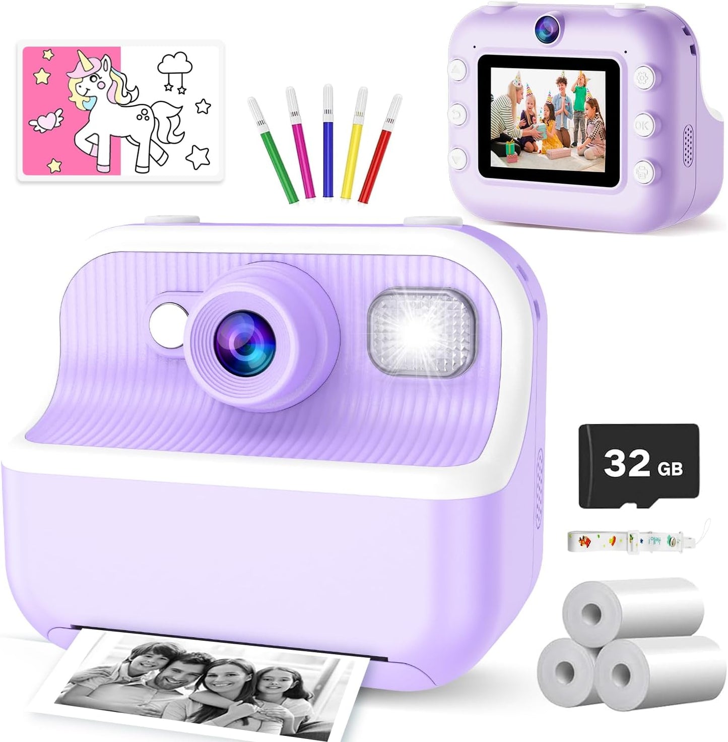 Instant Print Kids Camera - Selfie Fun!