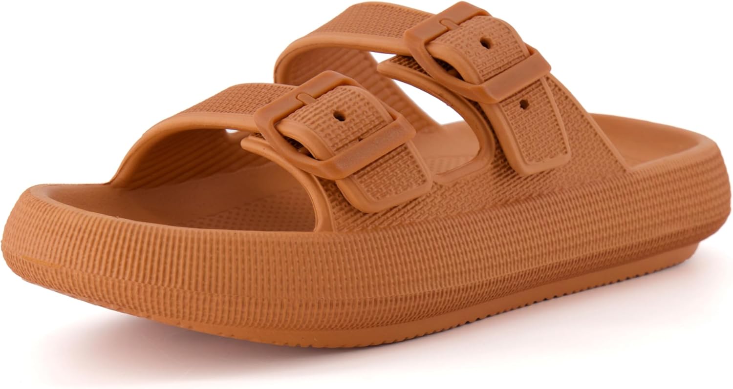 CUSHIONAIRE Women's Fame Recovery Cloud Slide for Comfort
