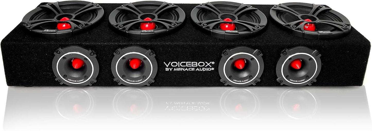 MENACE AUDIO Car Audio Midrange Enclosure 4 x 6.5 2000Watts VOICEBOX