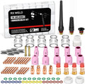 RX WELD 87PCS TIG Welding Accessories Torch Kit - Stubby Gas Lens Set