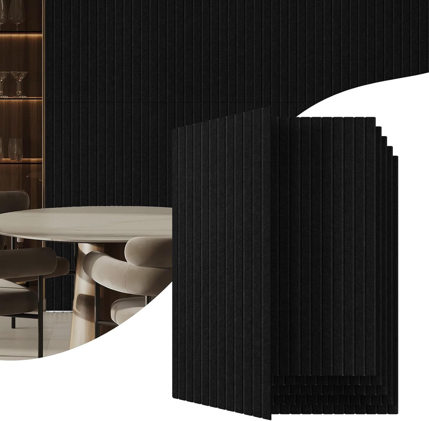6 Pack Acoustic Wall Panels for Sound Absorption and Style