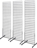 Only Hangers 2 ft x 6 ft Grid Wall Panel Three-Pack - Floorstanding