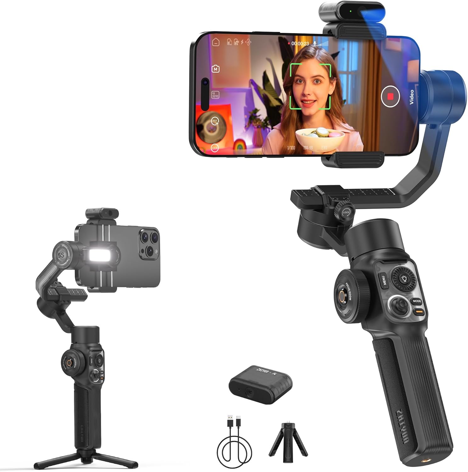 ZHIYUN Smooth 5S AI Gimbal Stabilizer for iPhone 15 Pro Max