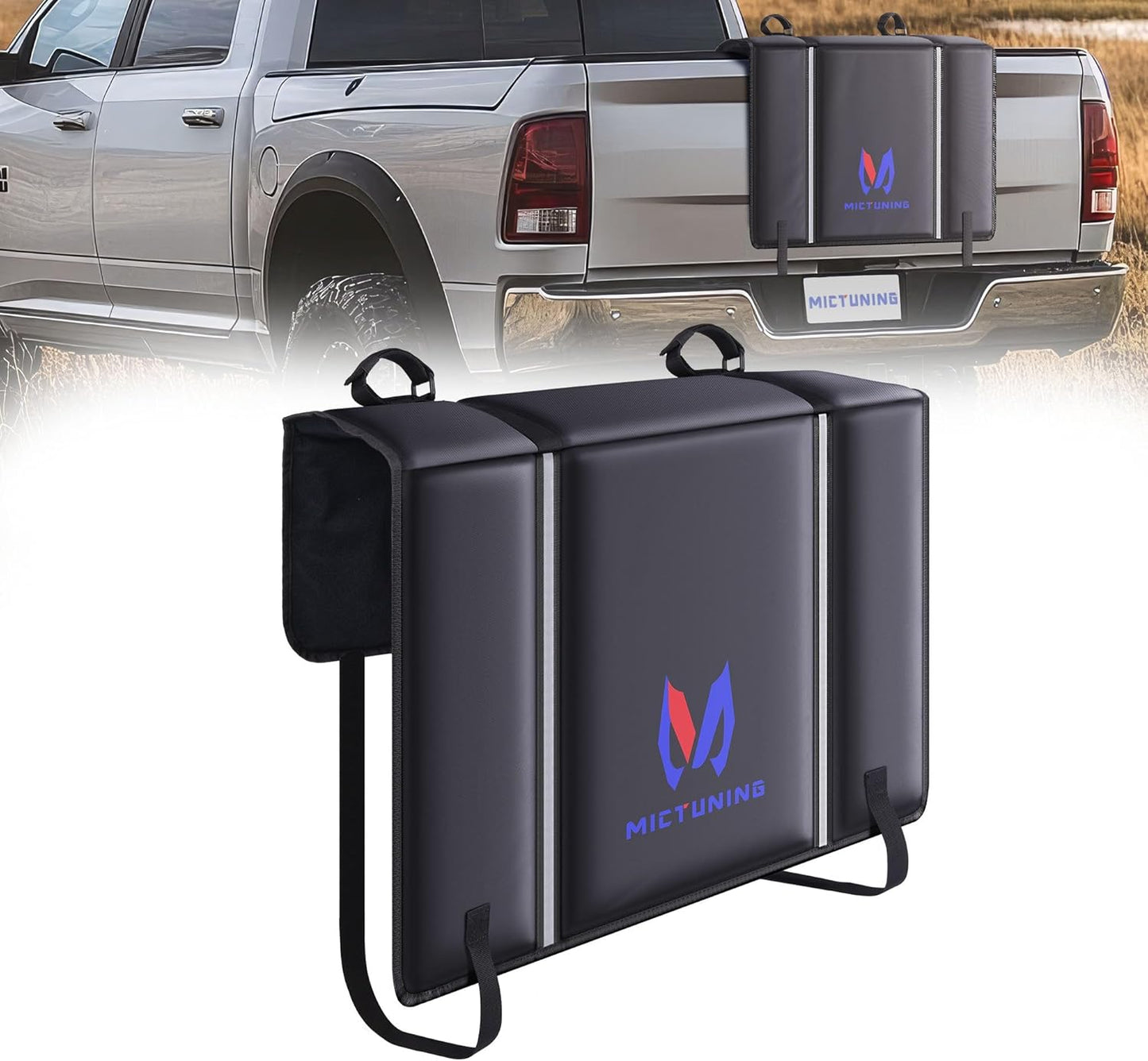 MICTUNING Tailgate Bike Pad for Secure Transport of 2 Bikes