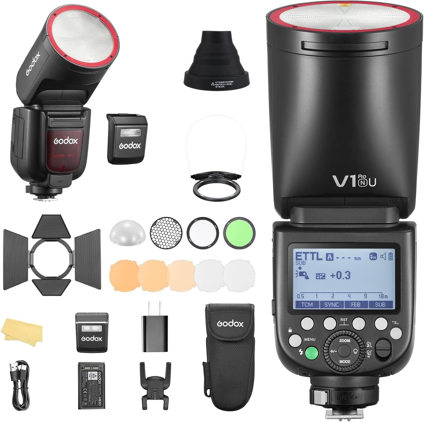 Godox V1 Pro N Flash with SU-1 Kit for Nikon Cameras