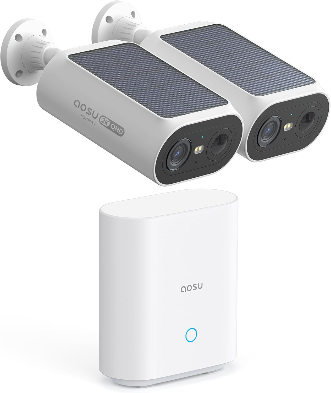 AOSU Solar Security Cameras: DIY Install, No Fees, Color Night Vision