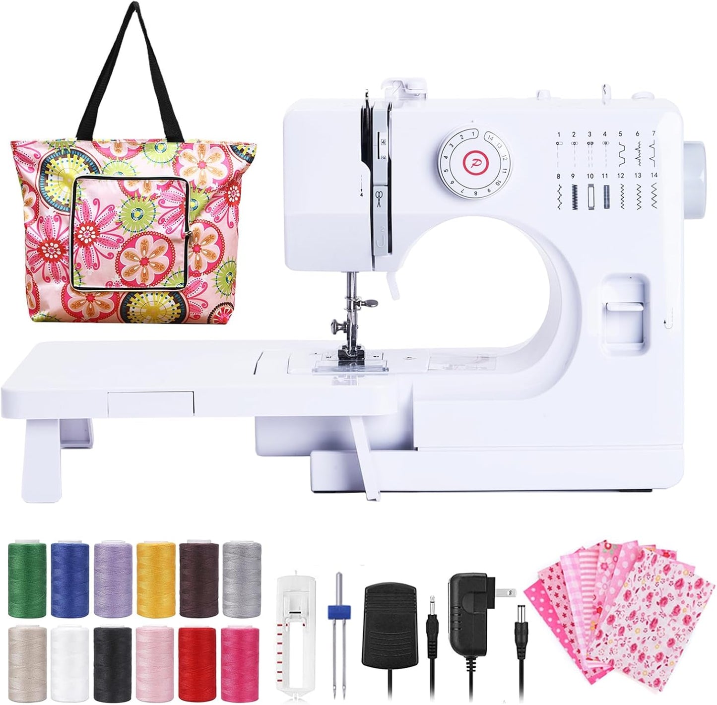 Sewing Machine for Beginners with 14 Built-in Stitches and More