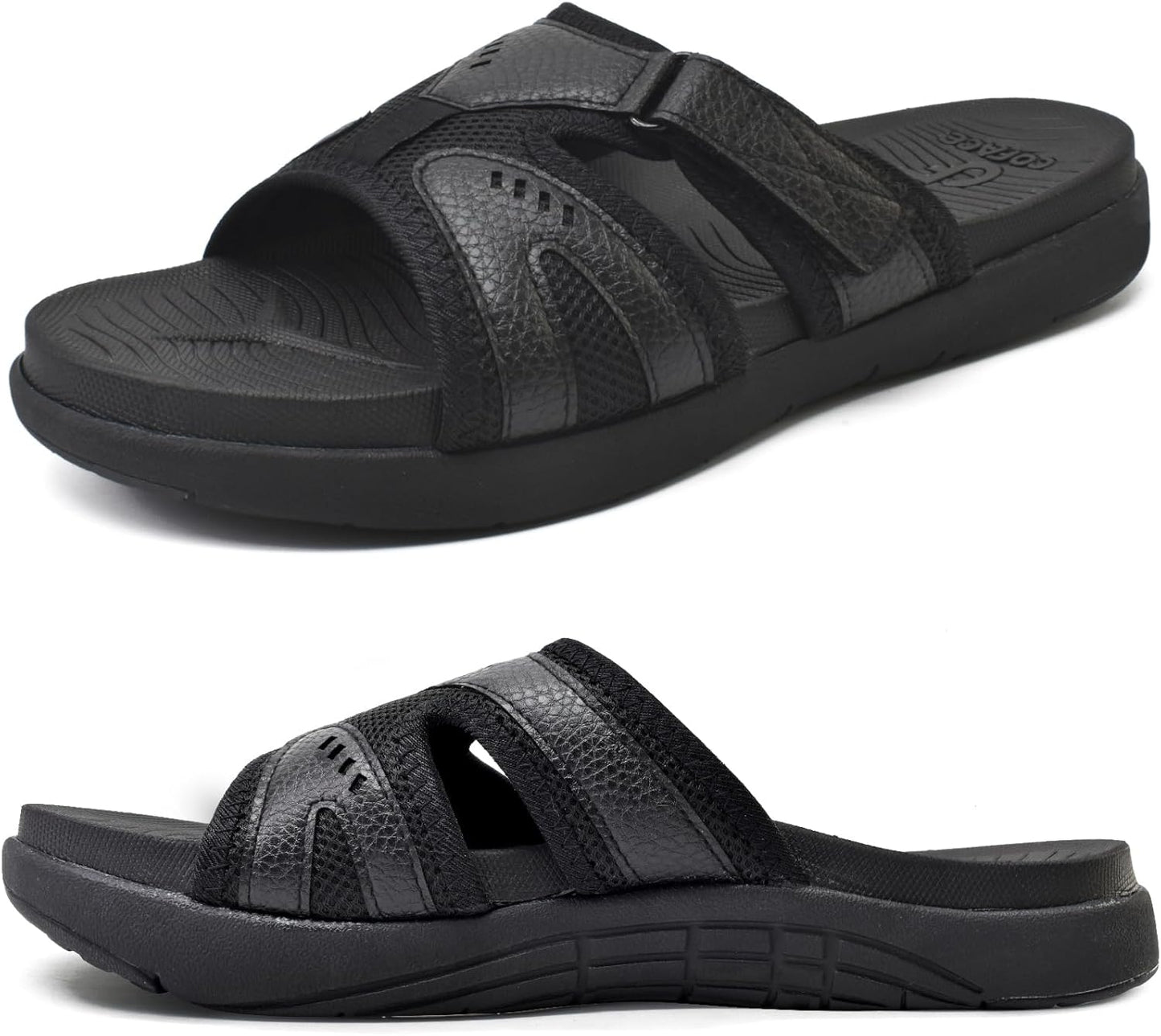 COFACE Mens Sport Recovery Sandals for Plantar Fasciitis Relief