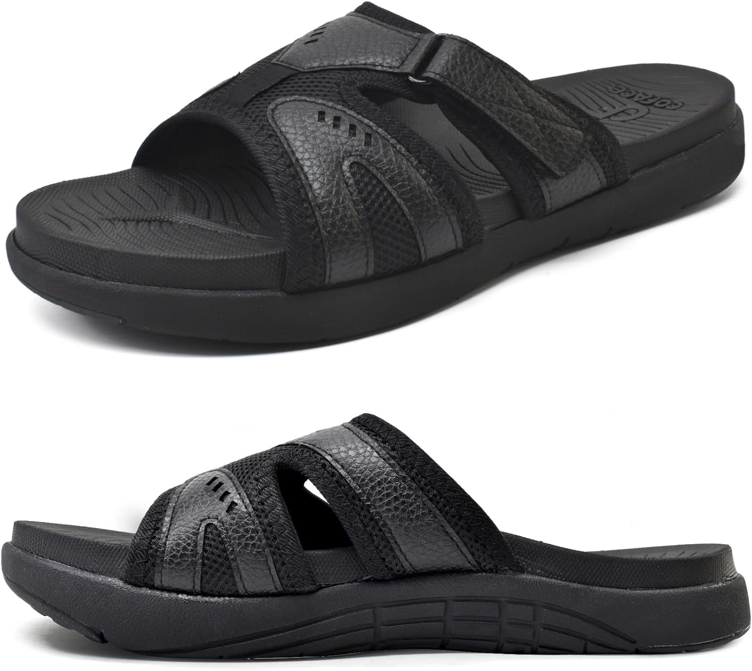 COFACE Mens Sport Recovery Sandals for Plantar Fasciitis Relief