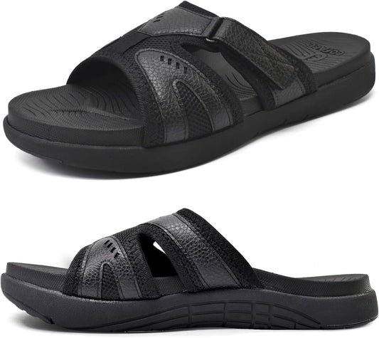 COFACE Mens Sport Recovery Sandals for Plantar Fasciitis Relief