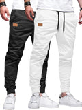 PLEPAN Mens Casual Cargo Joggers - Comfortable Twill Chino Jogging
