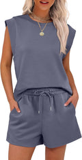Two Piece Sets for Women Short Lounge Set - Summer Casual Tracksuit