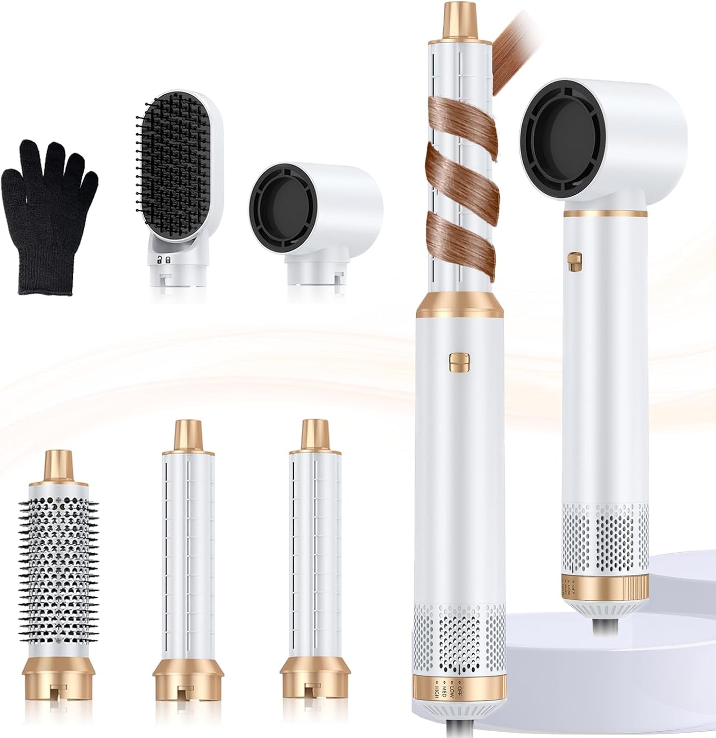 5 in 1 Blow Dryer Brush Set for Effortless Styling and Curls
