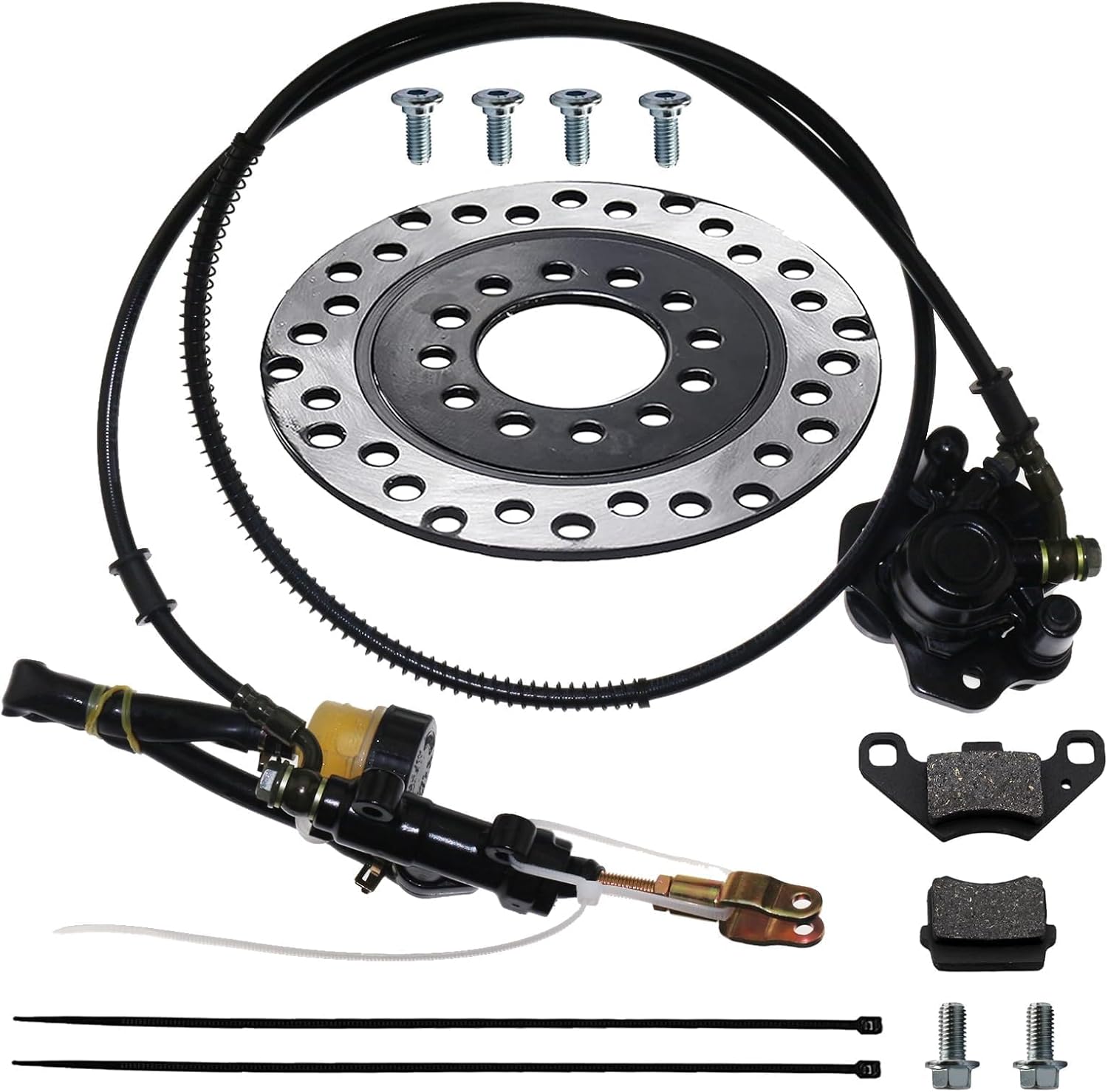 PRO BAT Rear Hydraulic Brake Assembly Kit for Go Kart ATV