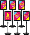 6-Packs 11x17 Adjustable Sign Holder Stand - Floor Poster Display