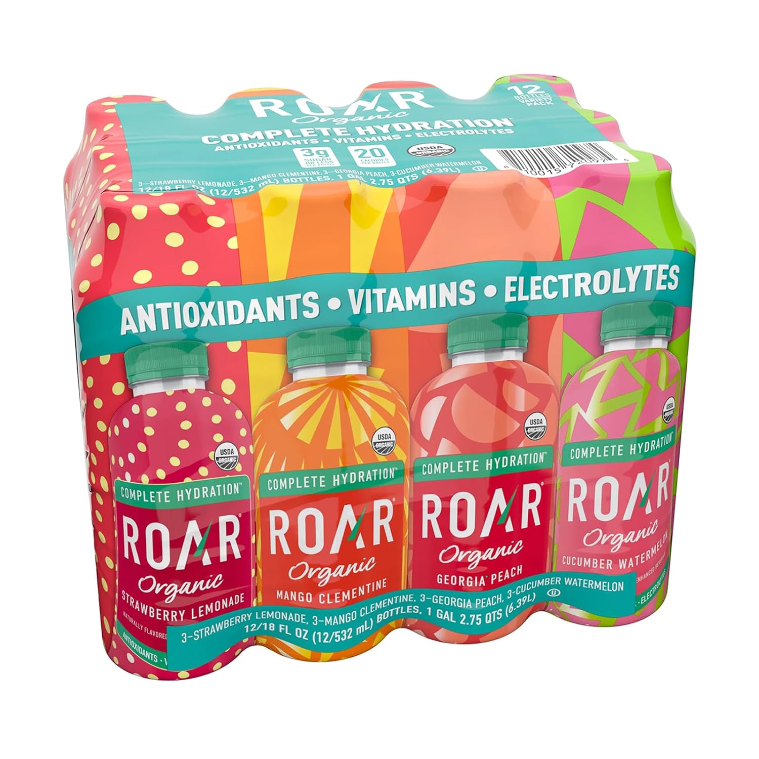 ROAR Complete Hydration Organic Variety Pack for Ultimate Refreshment