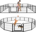 Dog Playpen Outdoor Extra Wide 16 Piece Panels - Portable 29ft Pen