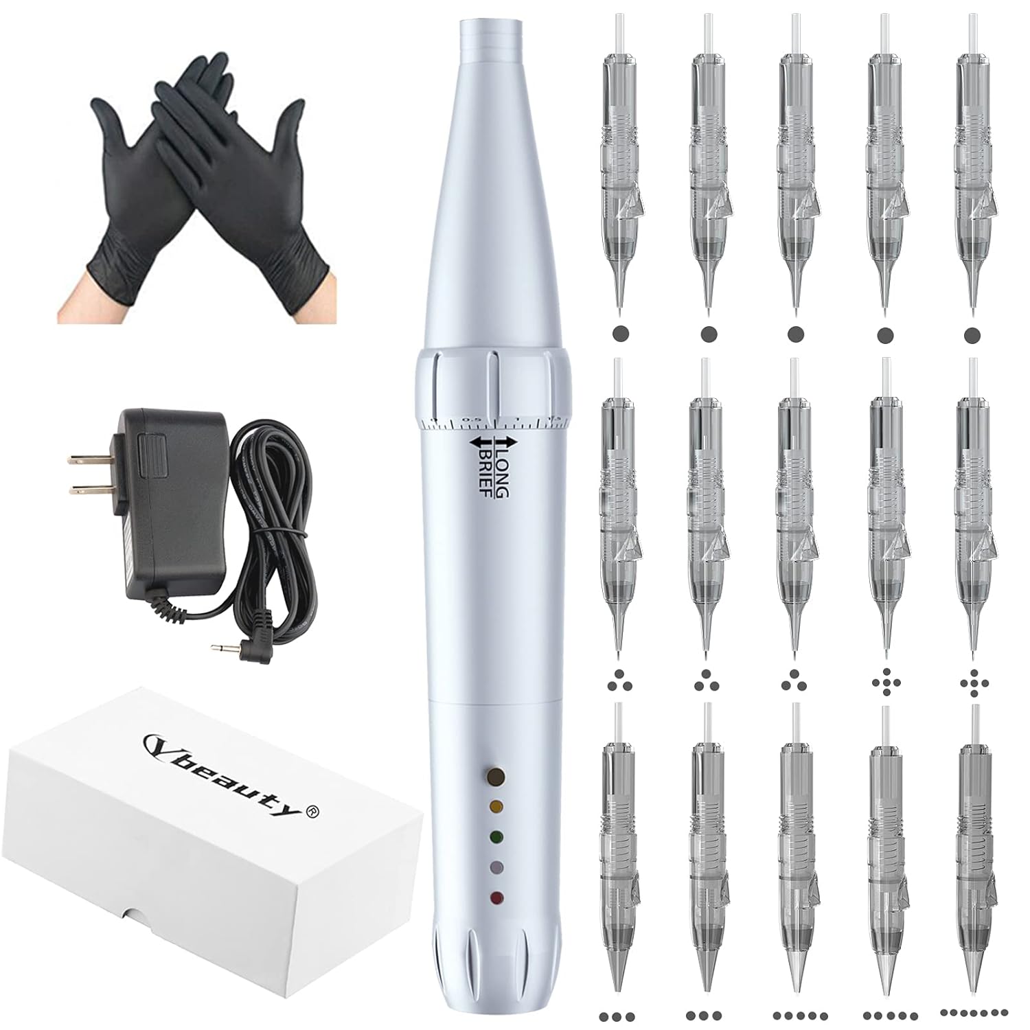 Ybeauty Microblading Kit - Precise Micropigmentation Pen with 15 Needles
