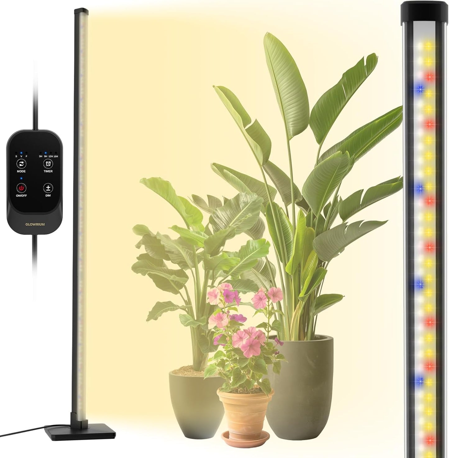 Grow Light with Auto-Timer for Indoor Plants - 60 in Height