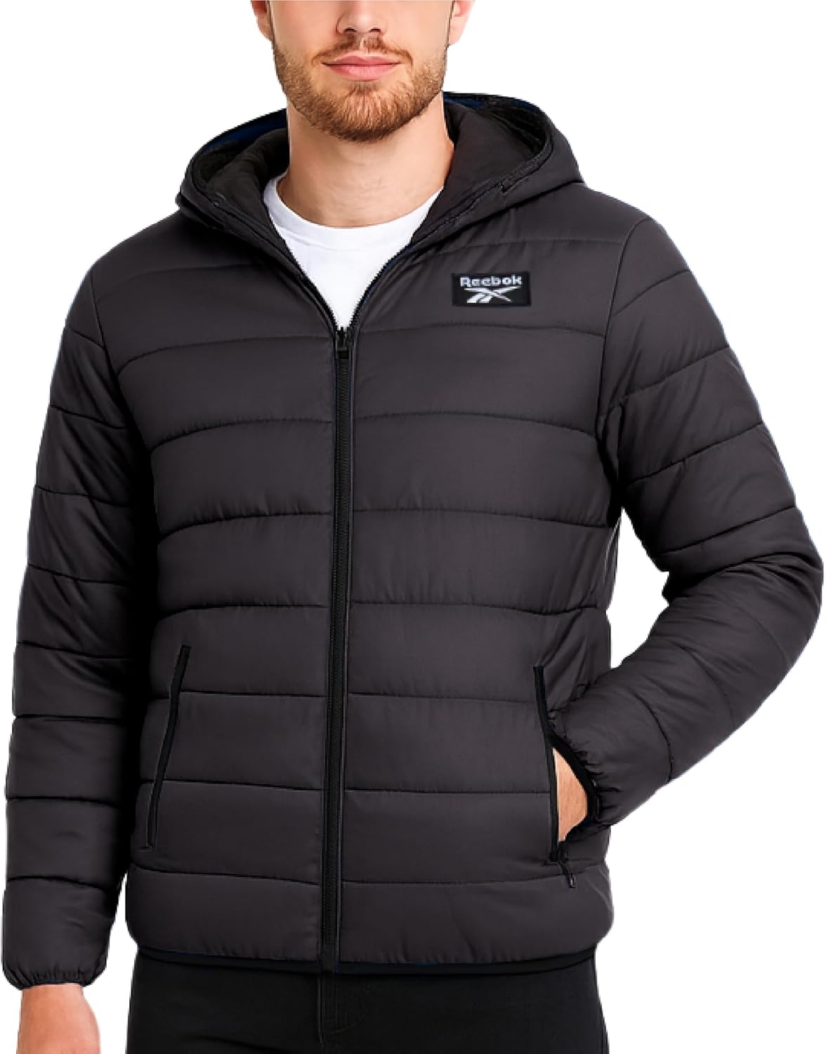 Reebok Mens Puffer Jacket - Lightweight Insulated Winter Coat