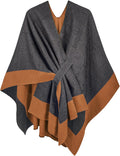 Moss Rose Women's Shawl Wrap Poncho - Soft Cashmere Feel for Fall
