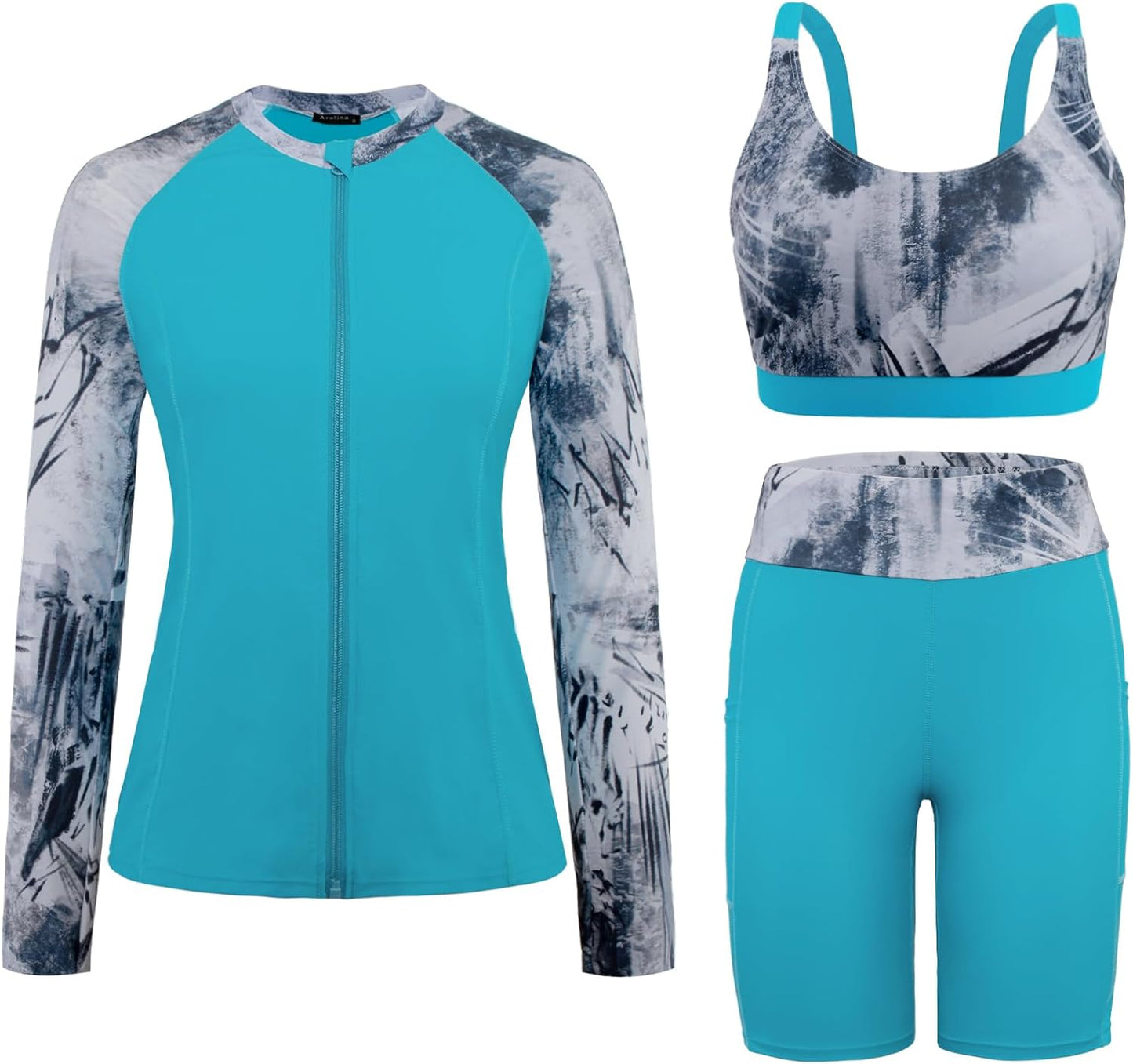 Arolina Womens Rash Guard Long Sleeve Swim Shirts for Sun Protection