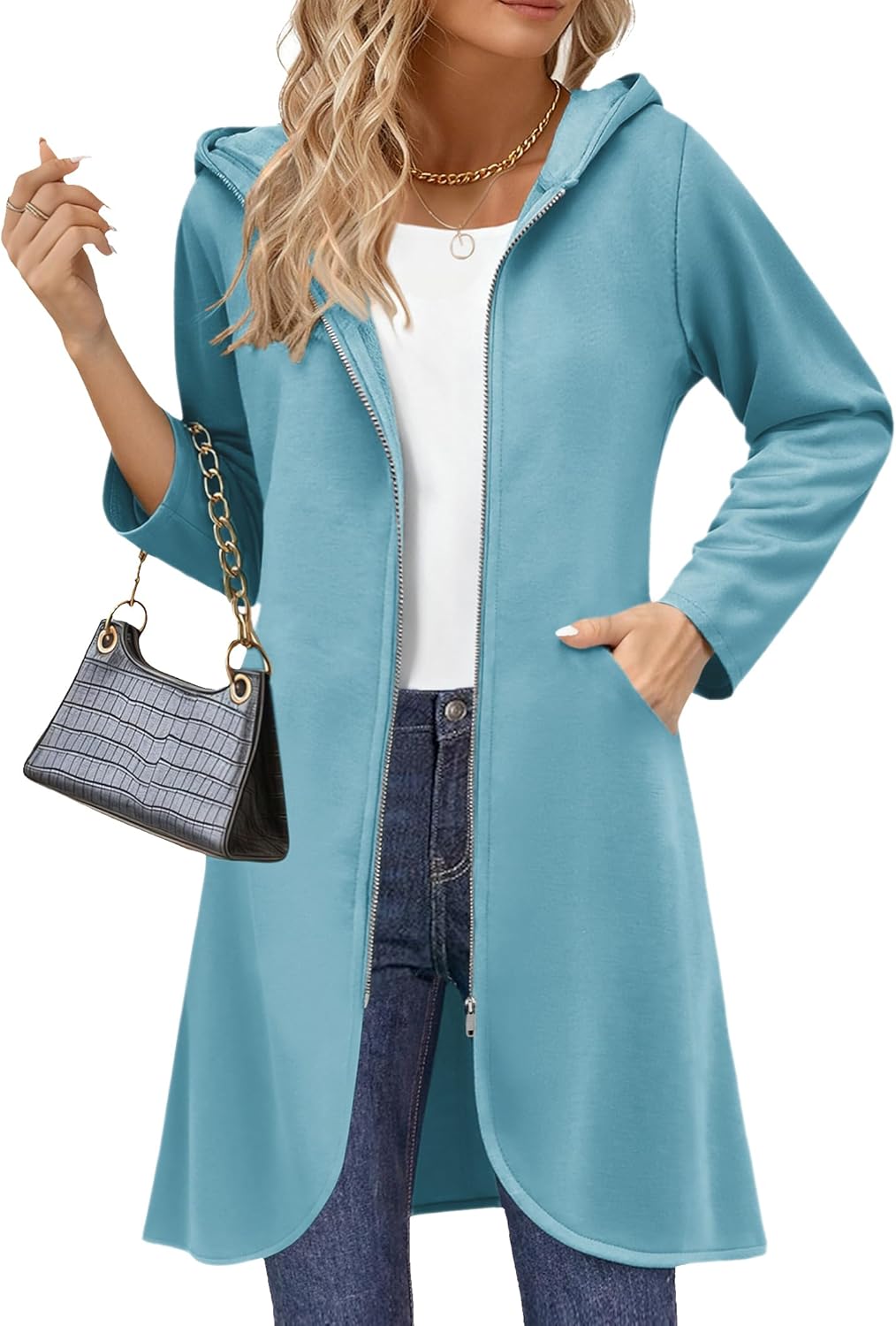 Zeagoo Women's Fall Jacket: Cozy Zip Up Hoodie for All Seasons