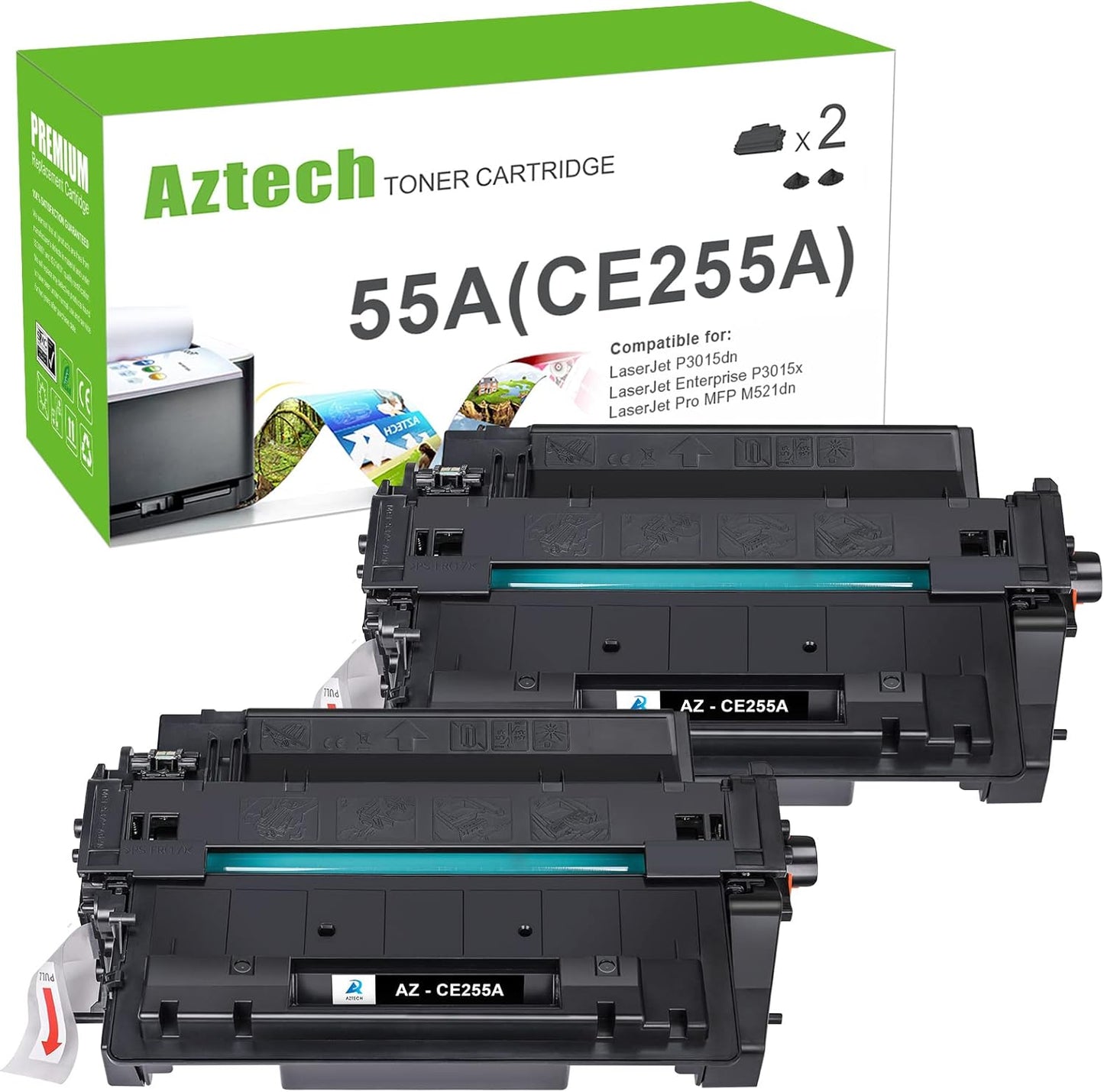 Aztech Compatible Toner Cartridge Replacement for HP 55A CE255A