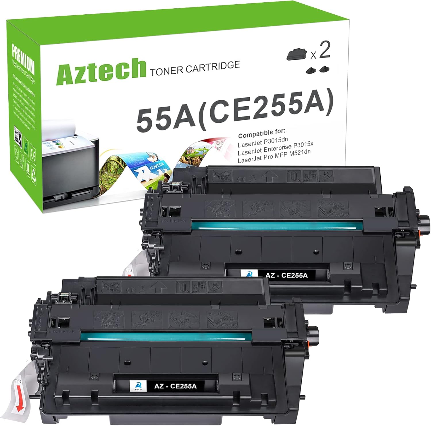 Aztech Compatible Toner Cartridge Replacement for HP 55A CE255A