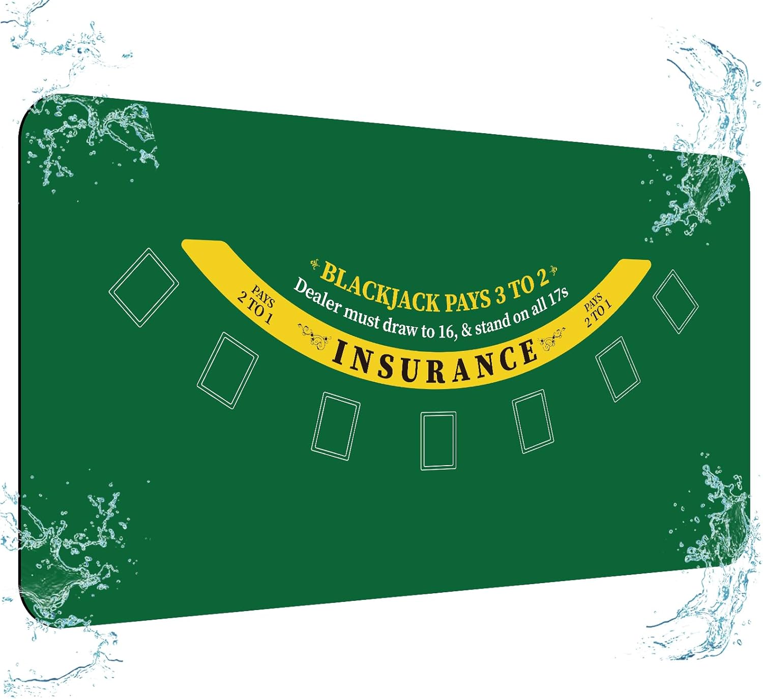 70ft' x 35ft' Waterproof Casino Blackjack Table Layout Mat Review