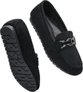 Women's Suede Loafers Slip-On Flats - Comfortable Everyday Wear