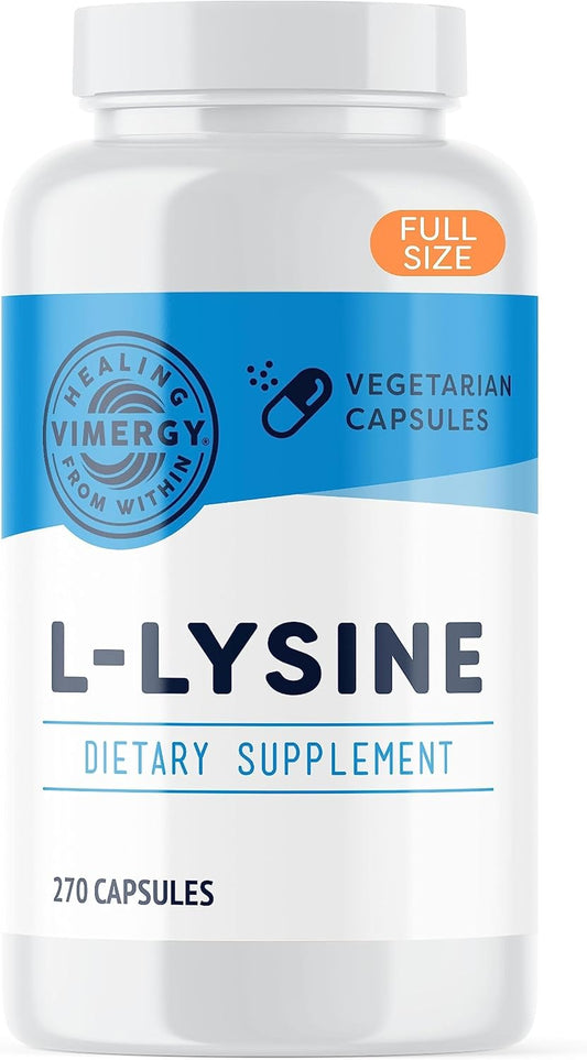 Vimergy L-Lysine Capsules for Healthy Skin, Hair & Nails
