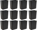 7 Gallon Space Saving Trash Can - Slim Rectangular Wastebasket