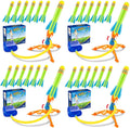 Banvih 4-Pack Rocket Launcher for Kids - 24 Foam Rockets, High Flights