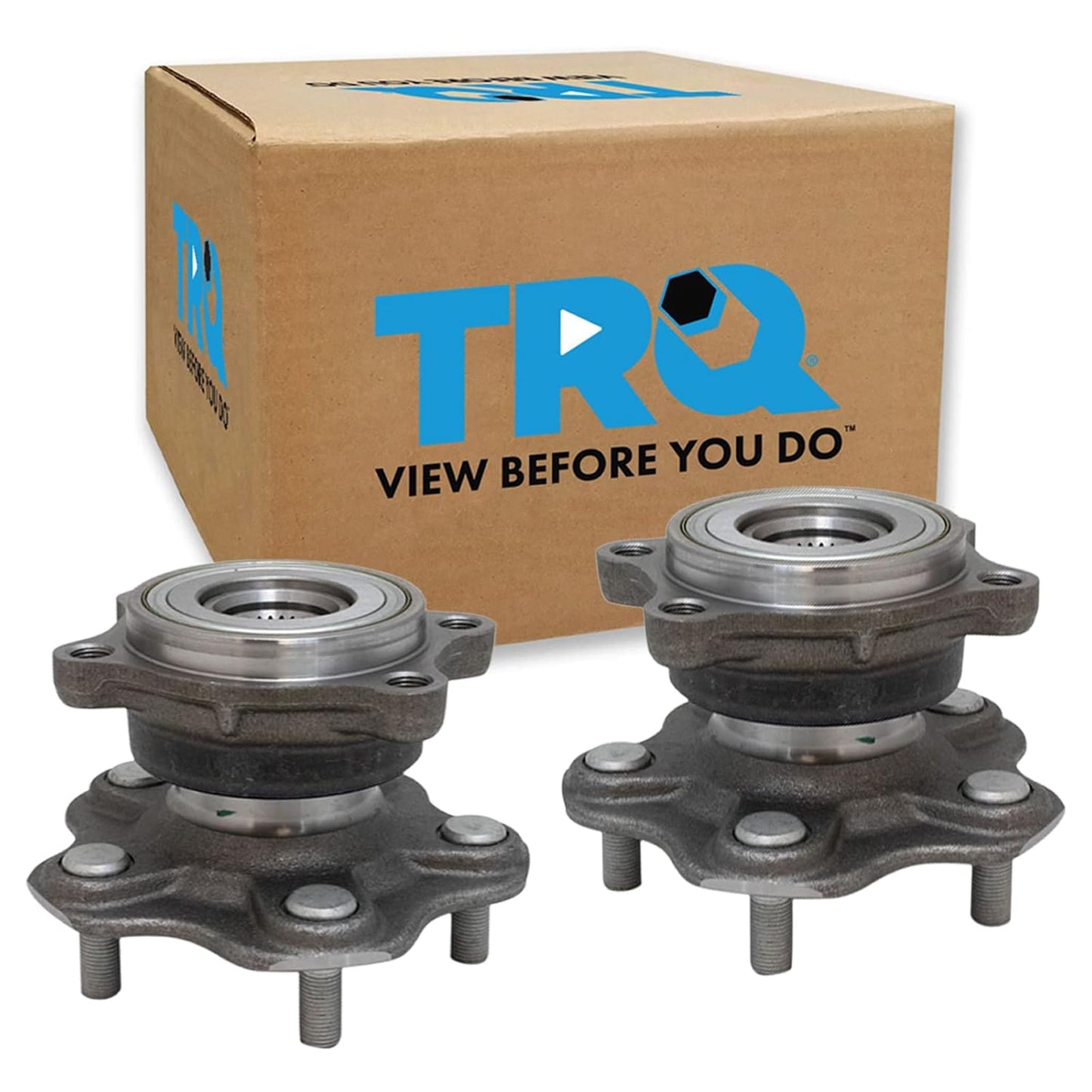TRQ Rear Wheel Bearing & Hub Assembly Set for Infiniti G35, 350Z