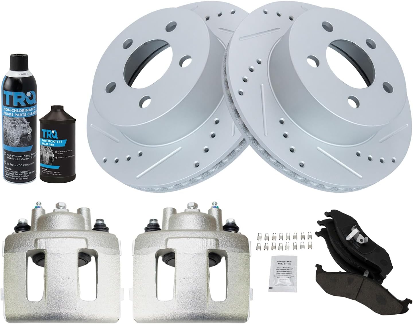 TRQ Front Performance Brake Pad & Rotor Kit for Jeep Cherokee