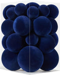 Velvet Christmas Ornaments Set 38Pcs - Flocked Shatterproof Holiday