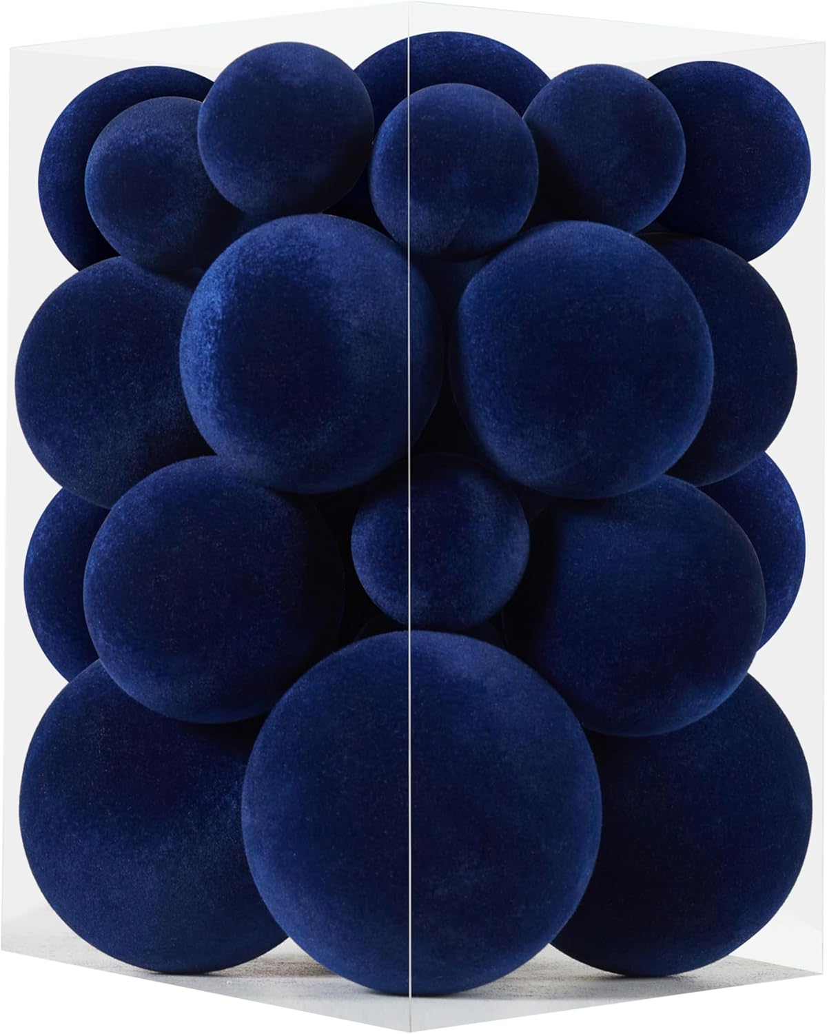 Velvet Christmas Ornaments Set 38Pcs for Holiday Decor