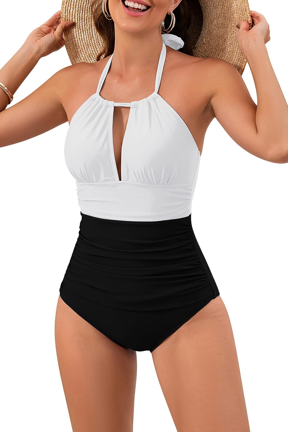 B2prity Women's Slimming One Piece Swimsuits for Curvy Women