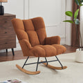 Rocking Chair Nursery Teddy Glider Rocker Brown - Cozy Sherpa Seat