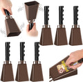 6 Pack Cowbells 10 in with Handles - Loud Cheering Noise Makers