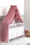 Fancyroom Baby Bed Canopy Dusky Pink - Princess Cradle Canopy
