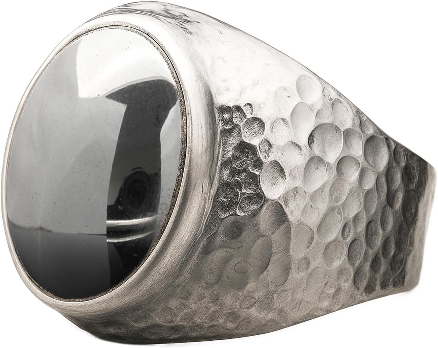 Natural Aventurine Crystal Ring for Men in Sterling Silver