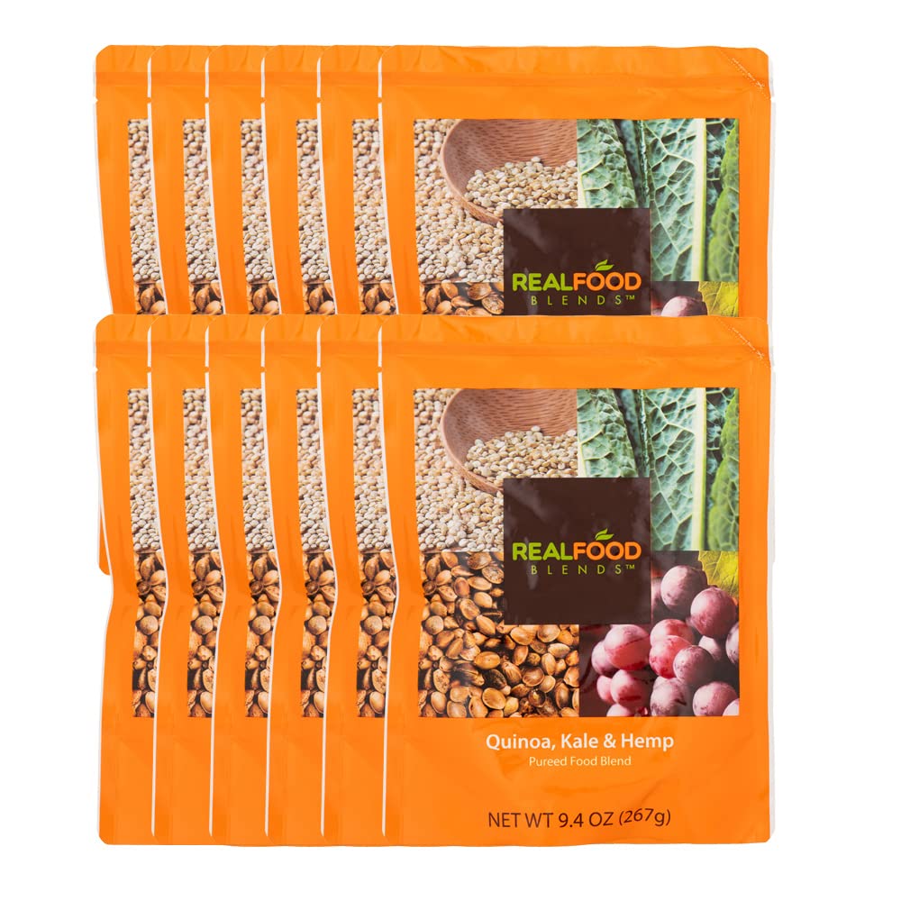 Real Food Blends Quinoa, Kale & Hemp Pureed Meals for Feeding